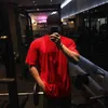 Vanlig bomull gym kläder fitness överdimensionerad t-shirt män utomhus hip hop streetwear lös halv ärm t-shirt bodybuilding tshirt 210421