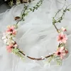 Dekorative Blumen Kränze Braut Kopfschmuck Kranz Koreanische Hochzeit Blumensimulation Fee Schönheit Meer Urlaub Pografie