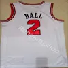 Maglia da basket da uomo cucita 2 Lonzo Ball 11 Demar DeRozan 23 Dennis 91 Rodman Scottie 33 Pippen Maglia rossa bianca nera a righe blu Alta qualità