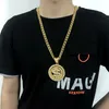 Creative Dollar Pingente Colar Dólar Dólar Rotativo Metal Necklacea Hip Hop Party Decoração Moda Jóias