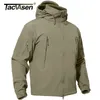 TACVASEN Winter Tactical Softshell Jacket Mens Fleece Coat Waterproof Windproof Military Coats Hunting Hiking Windbreaker 220301