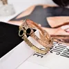 Yun Ruo Zwart Romeinse cijfers Open Bangle Paar Rose Goud Kleur Mode Titanium Staal Sieraden Vrouw Never Fade Drop Shipping Q0717