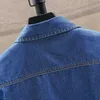 夏の男性のトレンディなデニムシャツビジネスカジュアルファッションコットン半袖シャツ男性ブランドスリムトップカウボーイジャケット210531