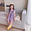 Lato Cute Ruffless Sukienka Bez Rękawów Dla Dziewczyn Koreański Styl Casual Princess Suknie Odzież 210615