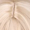 Woodfestival korte blonde pruik hoge temperatuur rechte pruiken witte vrouwen middelgrote lengte fiber synthetisch haar bob