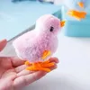 Party Favor Cute Wind Up Chick Plush Animals Toy Kids Boy Girl Fyllda djur-Chick Clockwork Walking Leksaker Barn Fun Presenter Sn4355