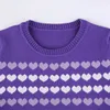 Heart Printed Y2K Knitted Crop Tops Tees Women Vintage Skinny Aesthetic 90s T Shirts Streetwear Casual Shirt 210514