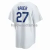 Benutzerdefinierte Trevor Bauer #27 Jersey genäht Männer Frauen Jugend Kind Baseball Jersey XS-6XL