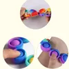 Tryck bubbla dekompression fidget leksaker sensory ring armband pussel tryck fingerbubblor stress armband armband