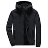Куртка бренда Мужчины на молнии весна осень зима повседневные твердые куртки с капюшоном мода мужская стройная пригонка Высокое качество M-8XL 21217