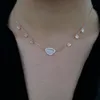 Kärlek trendig 925 silver turkiska smycken hjärta zirkon mode halsband för kvinnor hjort lyx buckhorn designer valentines dag