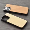 Caixas de telefone de madeira por atacado de fábrica para iphone 13 pro max 12 mi 11 xr bambu natural capa de smartphone concha de madeira durável