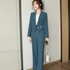 Ropa profesional de mujer coreana de primavera Pantalones cortos de traje de talla grande S-XL de alta calidad de dos piezas 210527