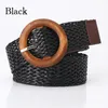 Riemen vrouwen PU lederen gevlochten riem dunne gouden pin ronde gesp taille vrouwelijke casual tailleband jurk fashion decor