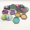 Diamant Eyelash Förpackning Box Tomt Rosa Blå 3D Mink Ögonfransar Väska För Regelbundna Längd Lashes Lila Lash Boxes