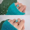 Transparante hars Acryl strass kleurrijke geometrische vierkante ronde ringen voor vrouwen meisjes sieraden partij geschenken bruiloft