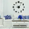 Horloges murales bricolage horloge Design moderne autocollant décor à la maison suspendu silencieux acrylique grand décoratif salon cuisine