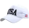 2024 Trump Baseball Cap Hats USA Presidentval Valfest med Amerikanska Flagg Caps Bomull Sport För Män Kvinnor Justerbar Daw363