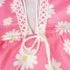 Casual klänningar vintage sexig kvinnas sommarklänning rosa blommigt tryck löst plus size sundress party strand mini ropa de mujer