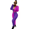 Women Designers Clothes 2022 Fashion Women's Tracksuits Sport Suits Quality Solid Color Open Navel Flared Pants Set