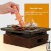 TEENRA Portable BBQ Grill Korean Japanese Barbecue Grill Charcoal BBQ Oven Household Non-stick Cooking Tools 210724