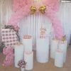 Outros suprimentos para festas festivas 2021 branco 3 peças suporte redondo para bolo ferro mesa de sobremesa decoração de casamento de boas-vindas pedestal