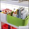 Cestas Housekee Organização Jardim Weave Home Home Mptifunction Cesta de Armazenamento Desktop Recipiente Organizador (verde) Gota entrega 202