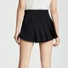 女性のための黒い非対称スカートのための高い腰ミニマリスト韓国のプリーツのミニスカート女性夏のファッション210521