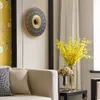 Applique murale moderne à LED dorée et noire, applique murale simple pour couloir, salon, chambre à coucher, loft, décoration d'intérieur, applique dorée en acier inoxydable, luminaires ronds en fer