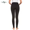 Ciążowa elastyczna stretch miękkie sporty sportowe spodnie damskie pełna długość francuski Terry Secret Fit Belly Legginsy 210918