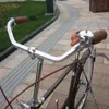 Componentes do guidão de bicicleta componentes retrô fixo 25,4mm Bruding Bicycle Cycling Peças Bend Handle Aluminium Bar preto acessórios