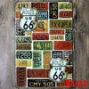 Metal Painting Tin Signs Vintage Route 66 Plate Plaque Poster Iron Plates Wall Stickers Bar Club Garage Home Decor 40 Designs YFAX2155