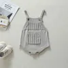 Baby Romper Wiosna Jesień Niemowlę Chłopcy Dziewczęta Trójkąt Bez Rękawów Jumpsuit Born Casual Downing Sling Body 210515