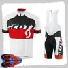 Scott Team Cycling Kortärmad Jersey (Bib) Shorts Set Mens Sommar Andningsbara Väg Cykel Kläder MTB Bike Outfits Sport Uniform Y210414164