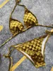 نمط منقوشة الصيف المايوه البيكينيات اللباس 3 قطع مجموعة إمرأة ملابس السباحة المصممين مثير الملابس الداخلية