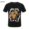 100% bomullsdesigner Mens T-shirt Skull Crystal Tees Grundläggande fast tryck bokstäver björnskateboard casual punk toppar tee skjortor lyxkläder orangutan kort ärm M-3xl