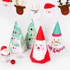 Décorations de Noël 5pcs cadeau sac en papier kraft tour de pomme bonbons faveurs de mariage boîte paquet fête d'anniversaire décoration sacs décor