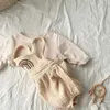 Vêtements pour bébés coréens, vêtements pour garçons nés, body arc-en-ciel, ensemble pour nourrissons, 210615