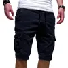 Mäns Shorts Green Cargo Sommar Bermudas Man Flap Fickor Jogger Casual Arbets Armé Taktisk Kort