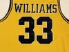 SJ Männer Basketball Jason 33 Williams High School DuPont Trikots Verkaufsteam Farbe gelbe Stickerei und nähen atmungsaktive hervorragende Qualität