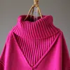 Winter Turtleneck Women Swetry i swetry Solid Color Loose Zagęścić Ciepłe Panie All-Mecz Bluzy Ropa Para Mujer 210914