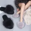 Winter House Women Furry Slippers Warm Faux Flat Bedroom Ladies Shoes Slip-on Indoor Slides 211229