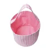 Klasyczny Gingham Wielkanoc Wiadra Party Supplies Seersucker Niebieska Różowa Przędza Własna Torba Wielkanocna Torba Wielkanocna Zbieranie Kosze DomaL106-1510