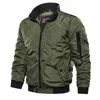 Militaire jas heren slanke bomberjack aurumn winter mannen bovenkleding casual lange mouwen happen en jassen heren kleding plus size 201223