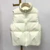 Autunno Inverno Donna Piumino ultra leggero Piumino bianco Cappotto corto Parka Gilet senza maniche da donna 211011