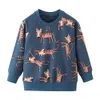 16 estilos Ins menino crianças roupas com capuz 100% algodão o-pescoço manga comprida dinossauro escavador panda design diferente imprimir primavera outono outwear roupas casuais