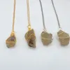 Onregelmatige natuurlijke kristallen steen goud verzilverd handgemaakte kettingen vrouwen mannen hanger originele stijlen decor energie sieraden