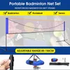 20FT Badminton Volleyball Tennis Net Set Plastic Portable Team Nylon Stand Frame Pole Web Indoor Outdoor Home Gym Sport Court Beach Driveway Fitness Gymnasium Nets
