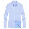 4XL 5XL 6XL 7XL 8XL Large Size Men's Business Casual Long Sleeved Shirt White Blue Black Smart Male Social Dress Shirts For Plus 210705