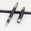 Luxury Writing pen High quality John F Kennedy Wine red and Dark Blue Metal Ballpoint pen Rollerball Fountain pens office school s293y